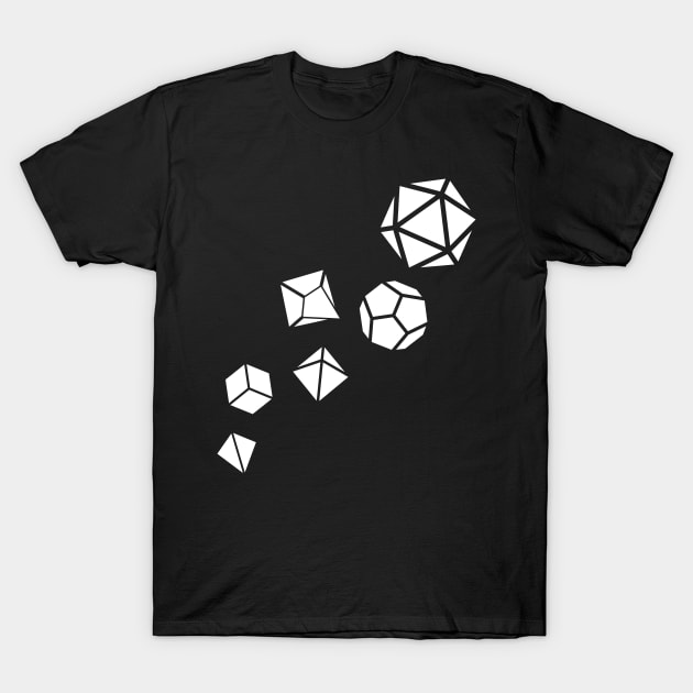 Polyhedral Dice Set of the Game Master Tabletop RPG T-Shirt by dungeonarmory